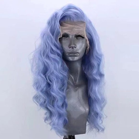 Blue Loose Curly Lace Wig
